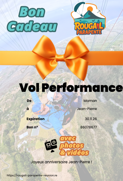 Vol Performance avec photos & vidéos